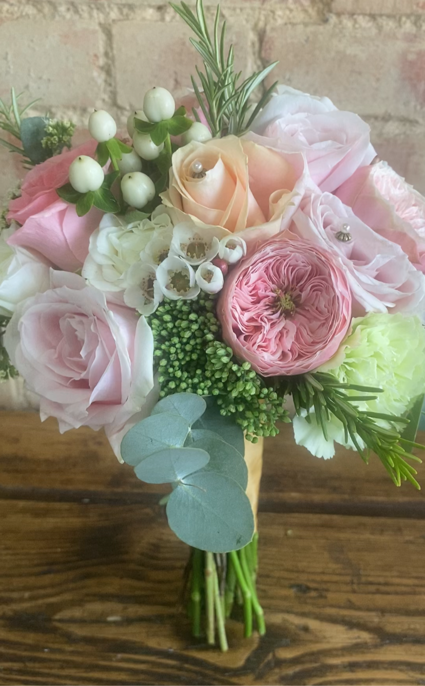 David Austin Bridesmaids Posies.