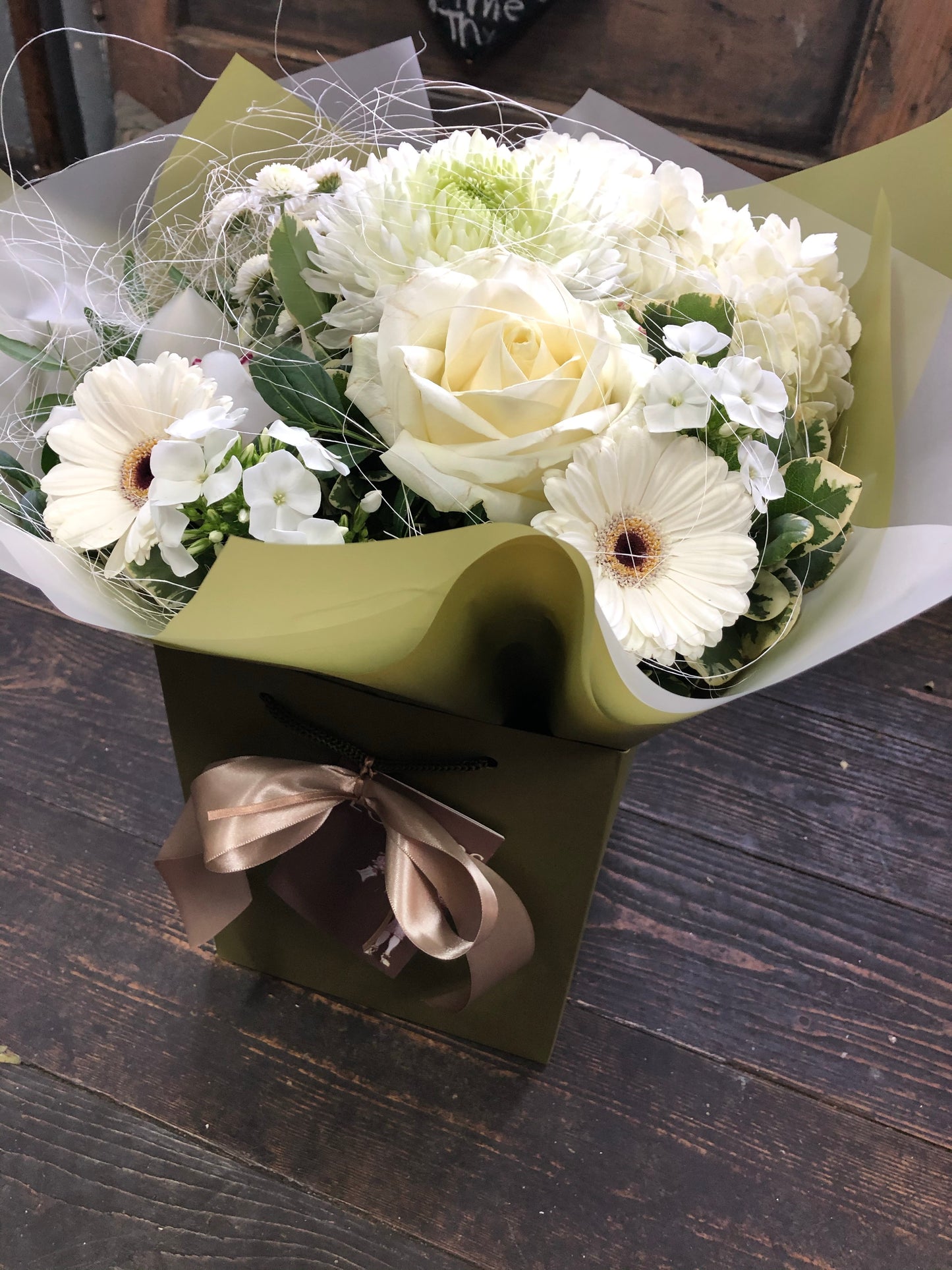 Bouquet in water