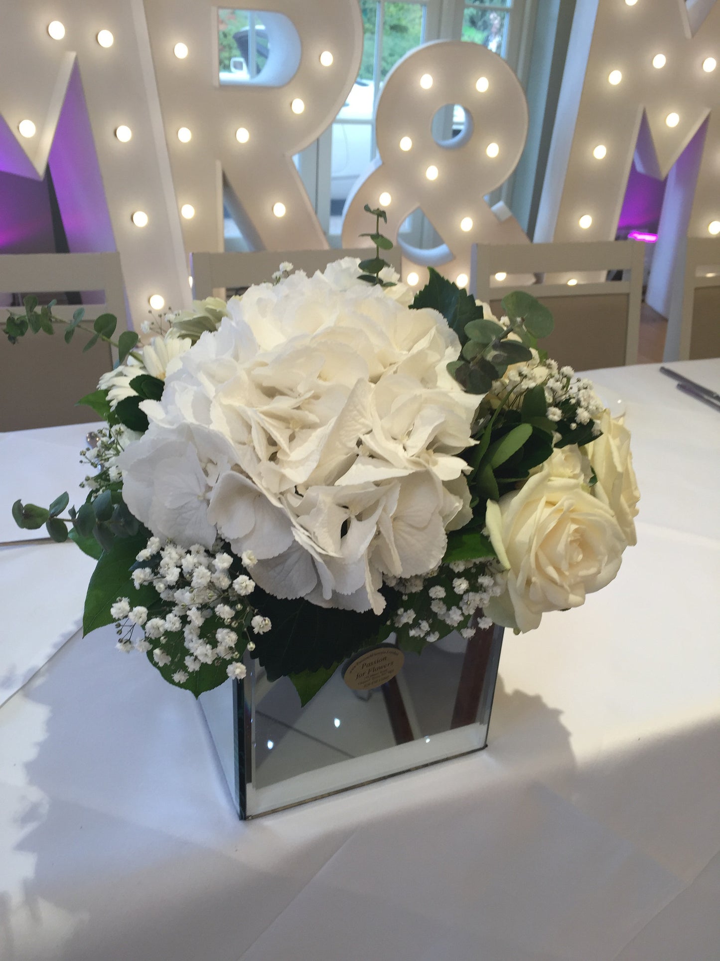 Pure White Acrylic Cube Arrangement