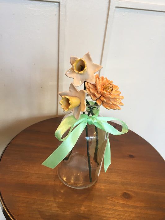 Ceramic flower arrangement